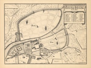 خريطة برلين وكويلن ، 1652